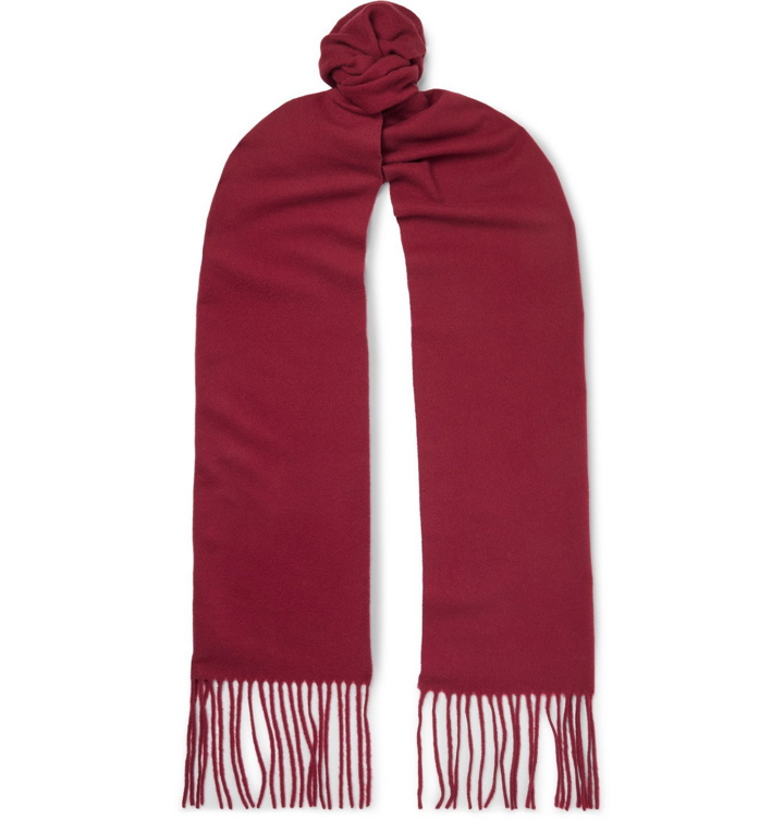 Photo: Acne Studios - Fringed Wool Scarf - Red