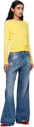 GUIZIO Yellow Emelie Cropped Cardigan