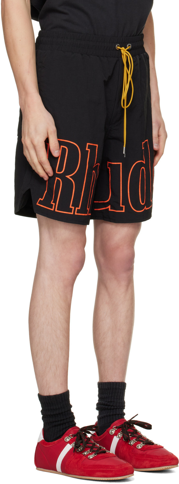 Rhude Black Logo Track Shorts