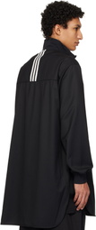 Y-3 Black Refined Wool Long Track Jacket