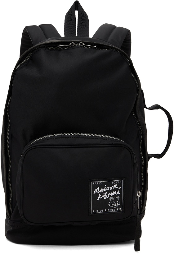 Photo: Maison Kitsuné Black 'The Traveller' Backpack