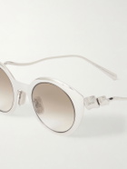 LOEWE - Coil Round-Frame Silver-Tone Sunglasses