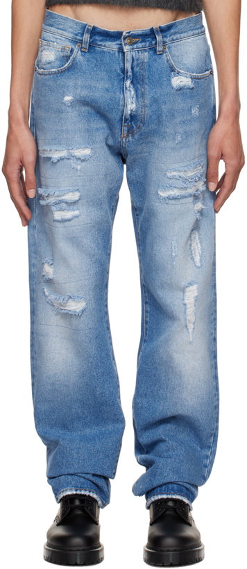 Photo: 424 Blue Distressed Jeans
