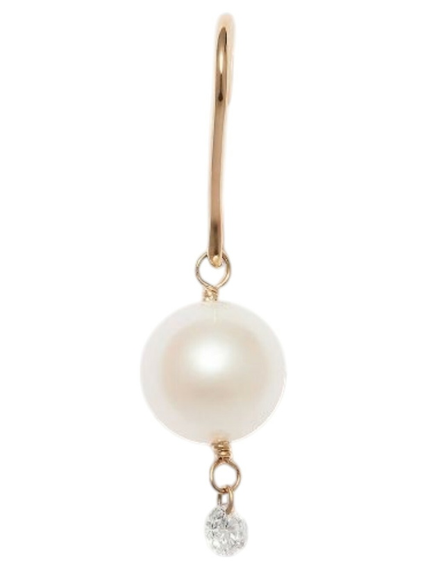 Photo: Persée 18K Yellow Gold Rain Song Pearl And Diamond Earring