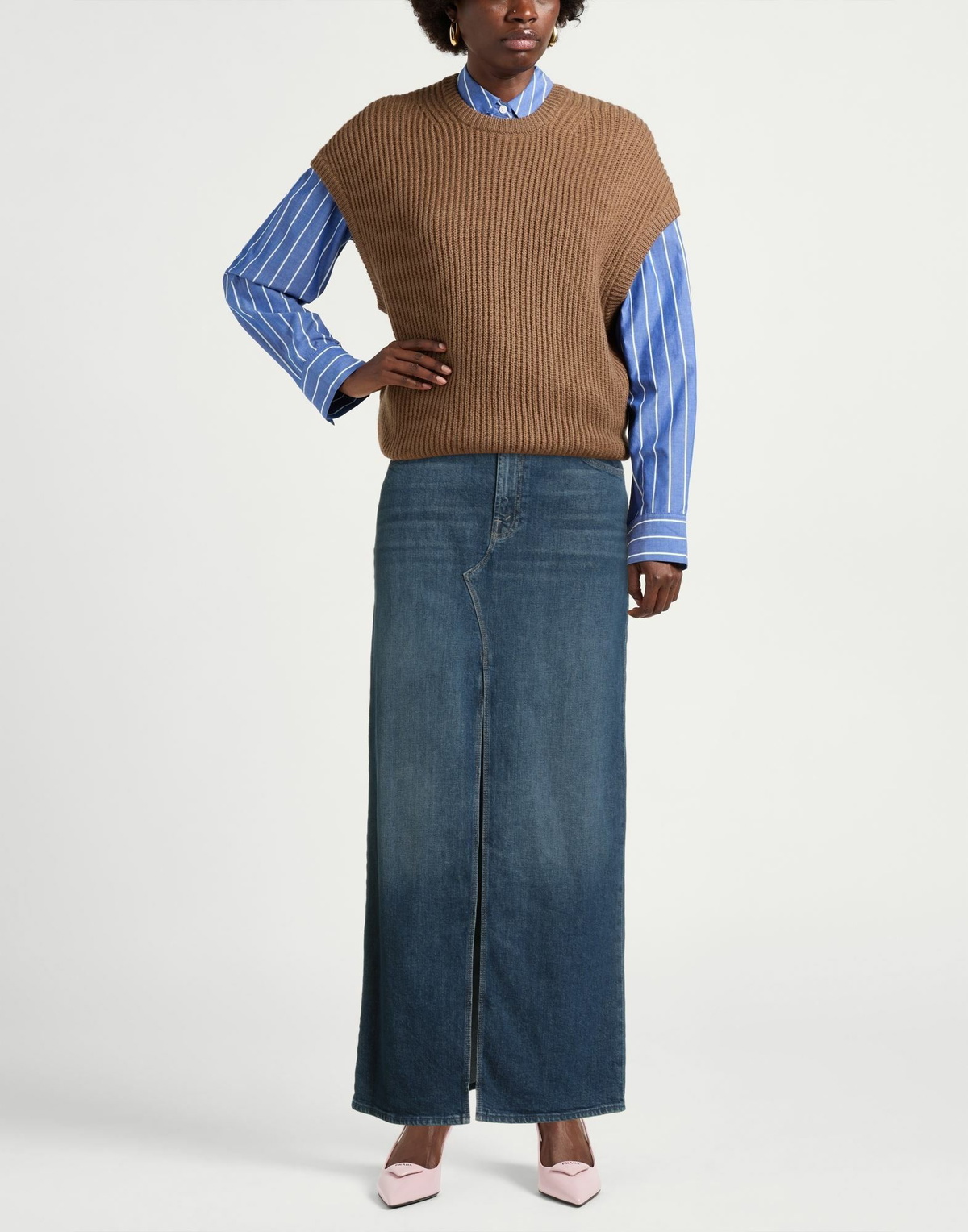 Mother Womens Denim skirt in Blue