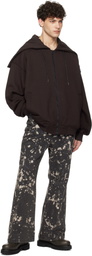 Juun.J Brown Transformable Hoodie