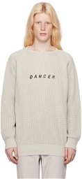 DANCER Off-White Printed Sweater