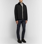 Freemans Sporting Club - Shearling-Trimmed Waxed-Cotton Jacket - Black