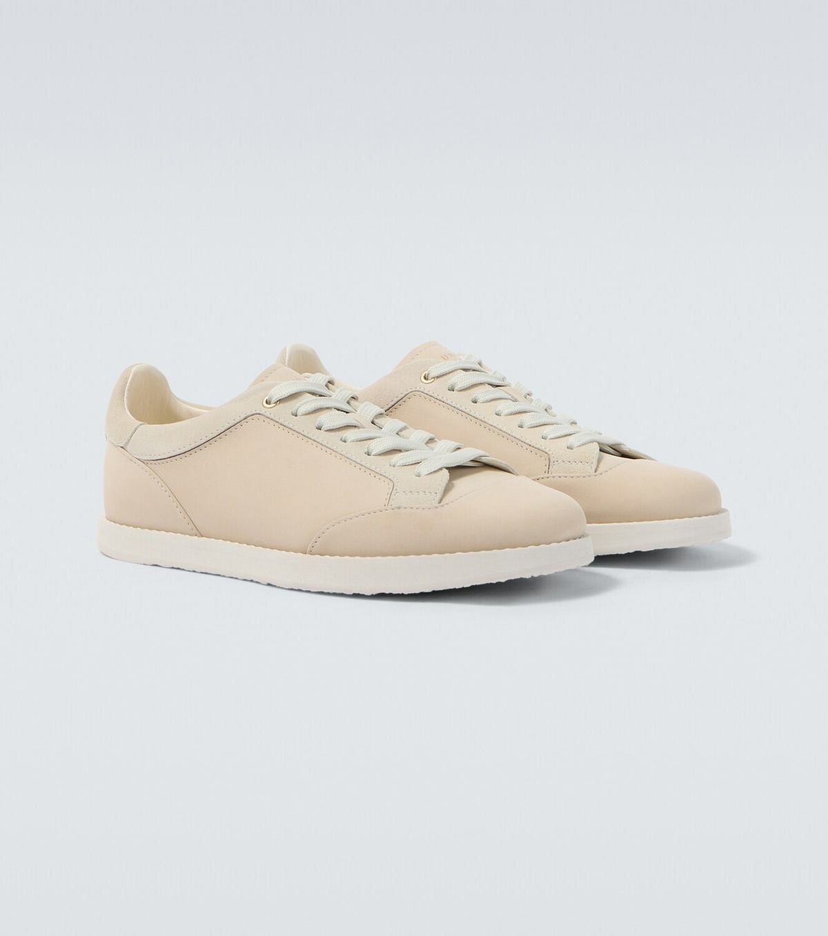 Brunello Cucinelli Suede-trimmed leather sneakers