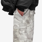 Balenciaga Men's Camo Cargo Shorts in Light Grey