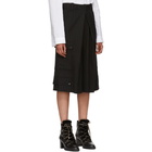 JW Anderson Black Pinstripe Wide-Leg Trousers