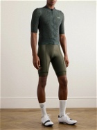 Pas Normal Studios - Essential Logo-Print Stretch-Jersey and Mesh Cycling Bib Shorts - Green