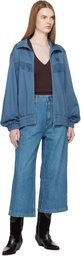 NEEDLES Blue Cropped Buggy Jeans
