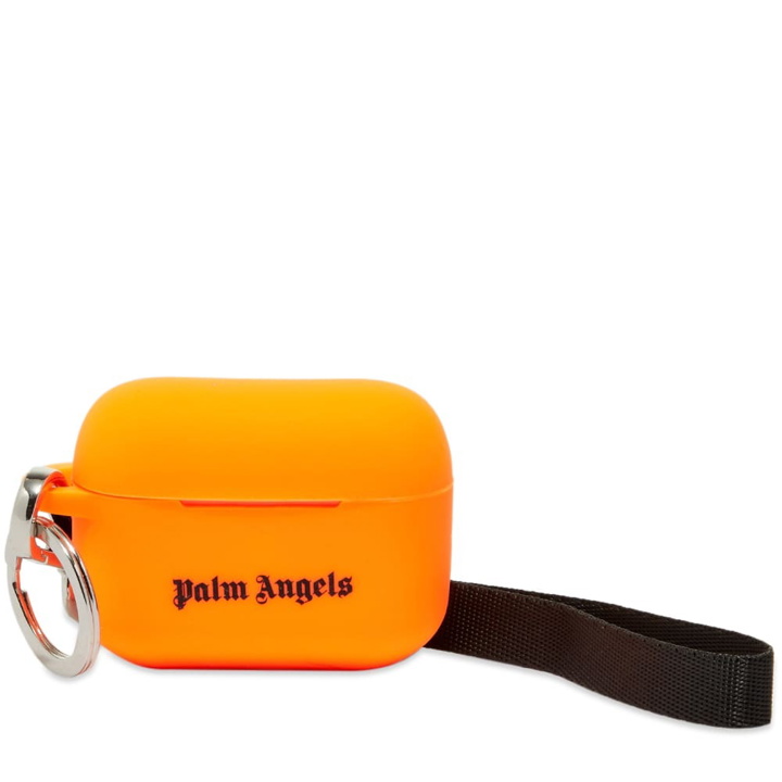 Photo: Palm Angels Men's Logo Airpods Case in Orange/Black