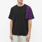 MASTERMIND WORLD x C2H4 Patch Block T-Shirt in Black/Purple
