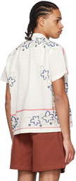 Bode White Cornflower Shirt