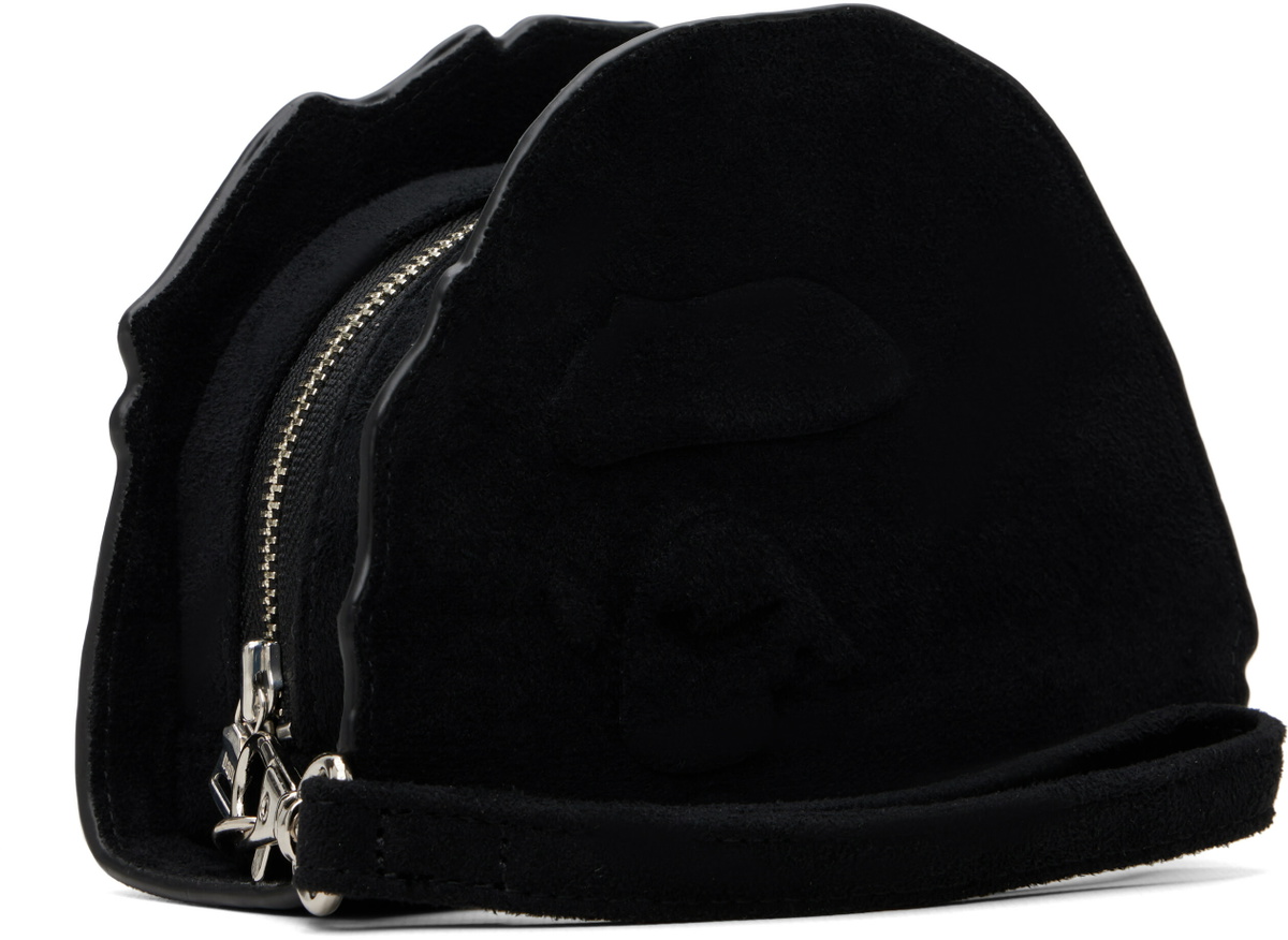BAPE Black Ape Head Suede Pouch
