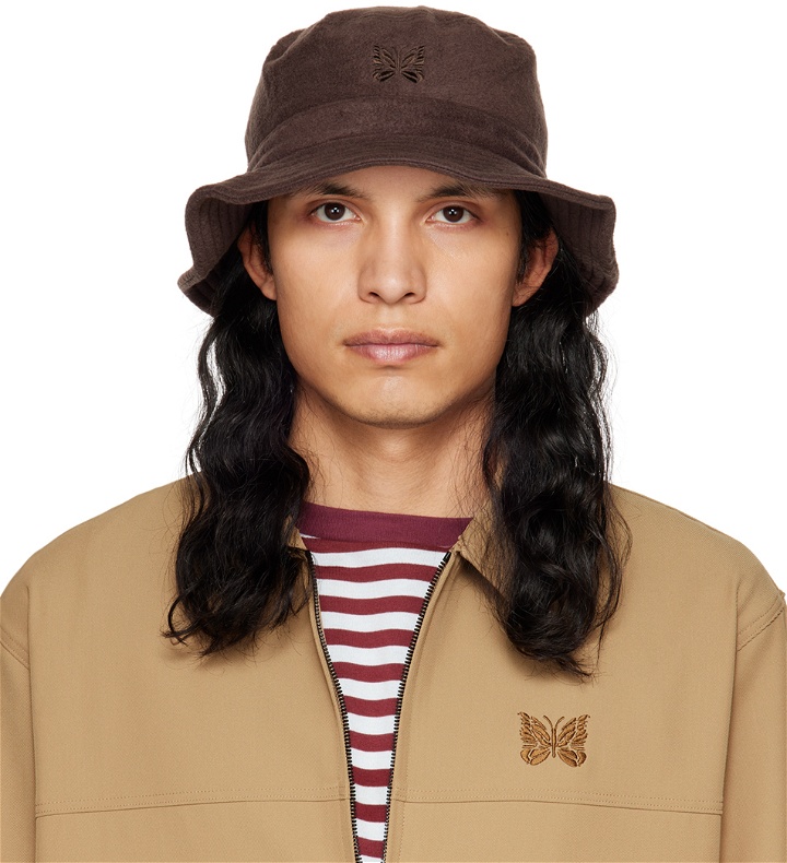 Photo: NEEDLES Brown Embroidered Bucket Hat