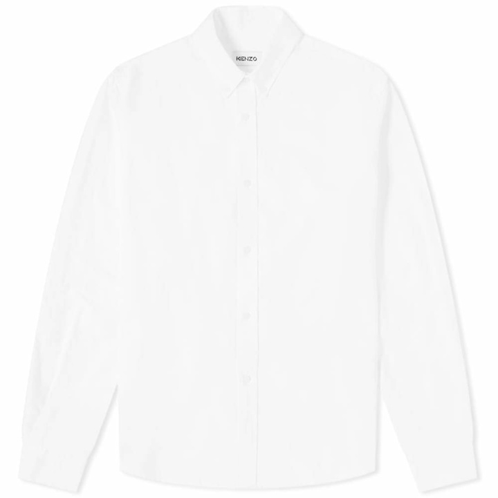 Photo: Kenzo Men's Tiger Crest Oxford Button Down Shirt in White