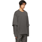 Juun.J Grey Double Sleeve Long Sleeve T-Shirt