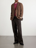 Massimo Alba - Pinstriped Linen Blazer - Brown