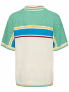 CASABLANCA Crocheted Cotton Tennis Shirt