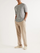 Officine Générale - Striped Linen T-Shirt - Gray