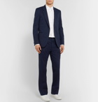 The Row - Navy Hunter Slim-Fit Cotton and Cashmere-Blend Twill Trousers - Navy