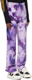 AMIRI Purple Cracked Carpenter Jeans