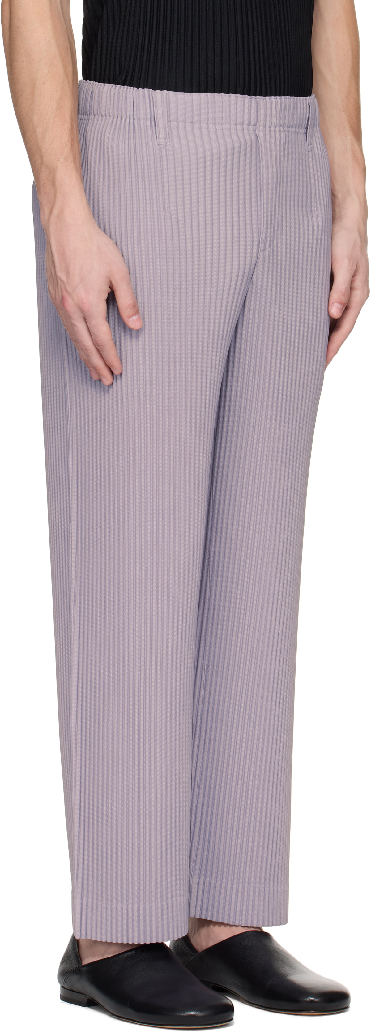 HOMME PLISSE パンツ　viola violet 2 Homme Plissé Issey Miyake Pleats Bottoms in Slate Violet Curated