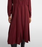 Gucci Pleated silk crêpe de chine midi dress