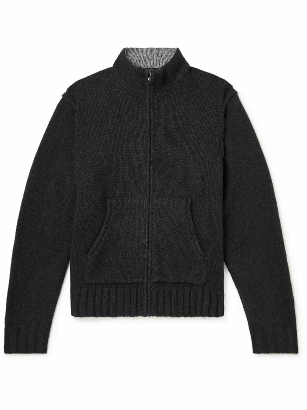 Photo: James Perse - Knitted Zip-Up Cardigan - Gray