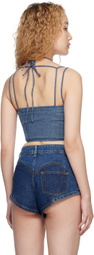 Nodress Blue Corset Denim Camisole