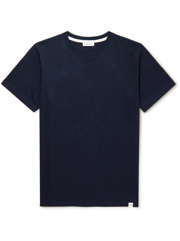 Photo: Norse Projects - Niels Organic Cotton-Jersey T-Shirt - Blue