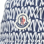 Moncler Men's Logo Badge Bucket Hat in Navy