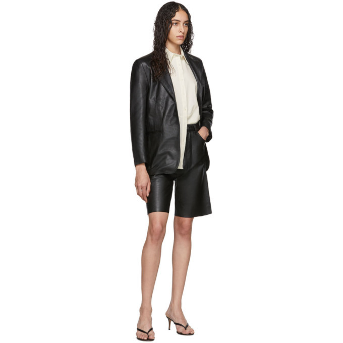 Georgia Alice Black Leather Margot Shorts