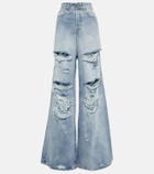 Vetements Distressed high-rise jeans