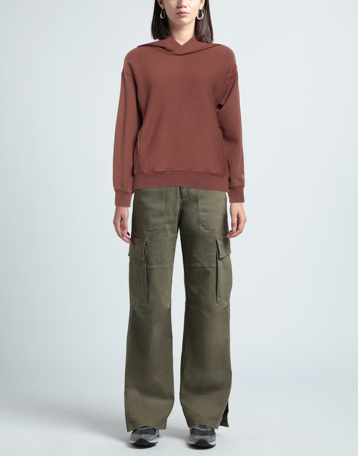 Champion Womens Sweatshirt Chocolate in Brown