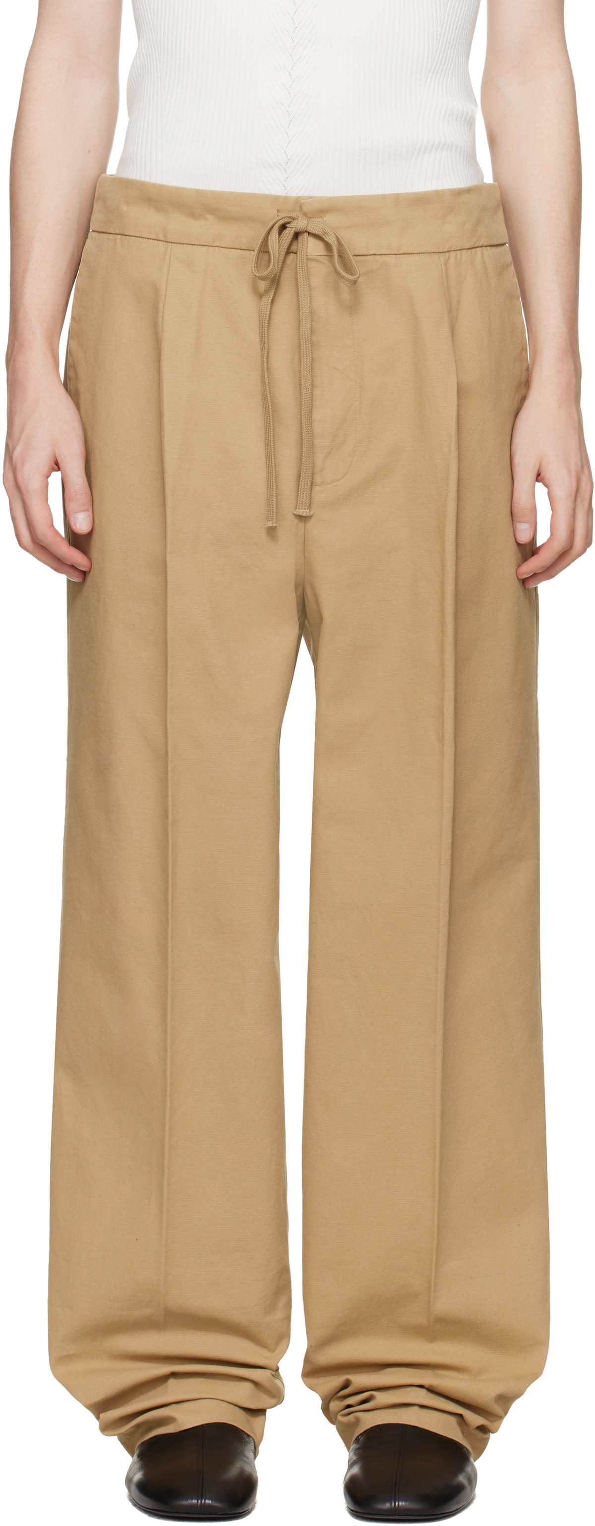 Fear of God ESSENTIALS Tan Pleat Front Trousers