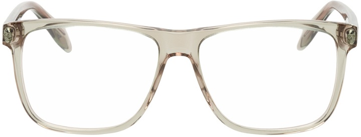 Photo: Alexander McQueen Beige Rectangular Glasses