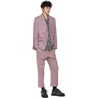 Nanushka Pink Japanese Linen Malvin Blazer