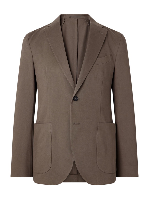 Photo: Slowear - Stretch-Cotton Gabardine Blazer - Brown