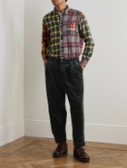 Beams Plus - Cropped Pleated Cotton-Corduroy Trousers - Gray