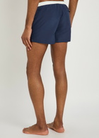 Ami Paris Logo-appliquéd Woven Swim Shorts Navy