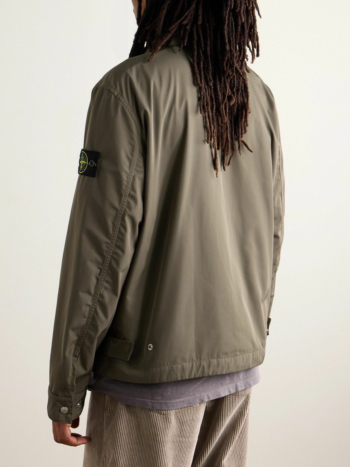 Stone Island - Logo-Appliquéd Micro Twill Jacket - Green