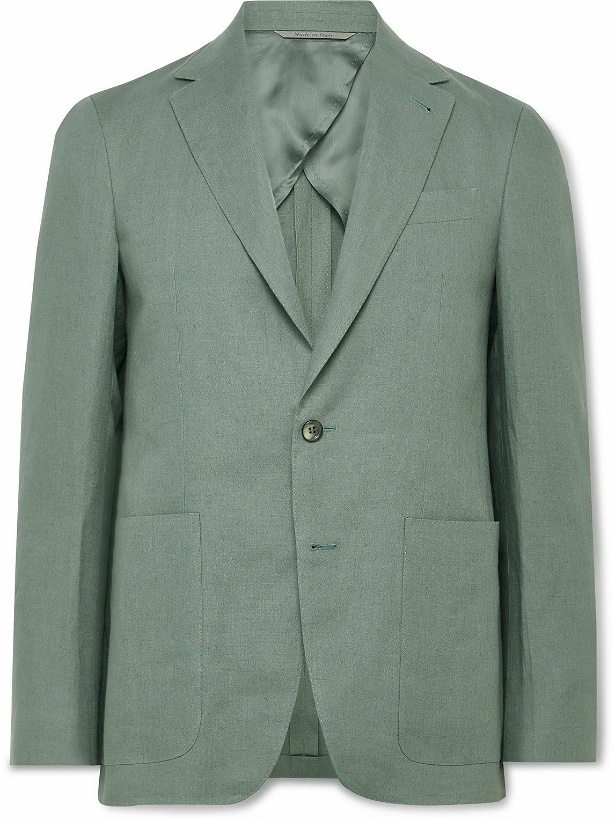 Photo: Canali - Linen Suit Jacket - Green