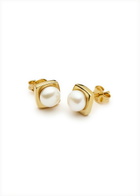 Missoma Pearl Square 18kt Gold-plated Stud Earrings - One Size