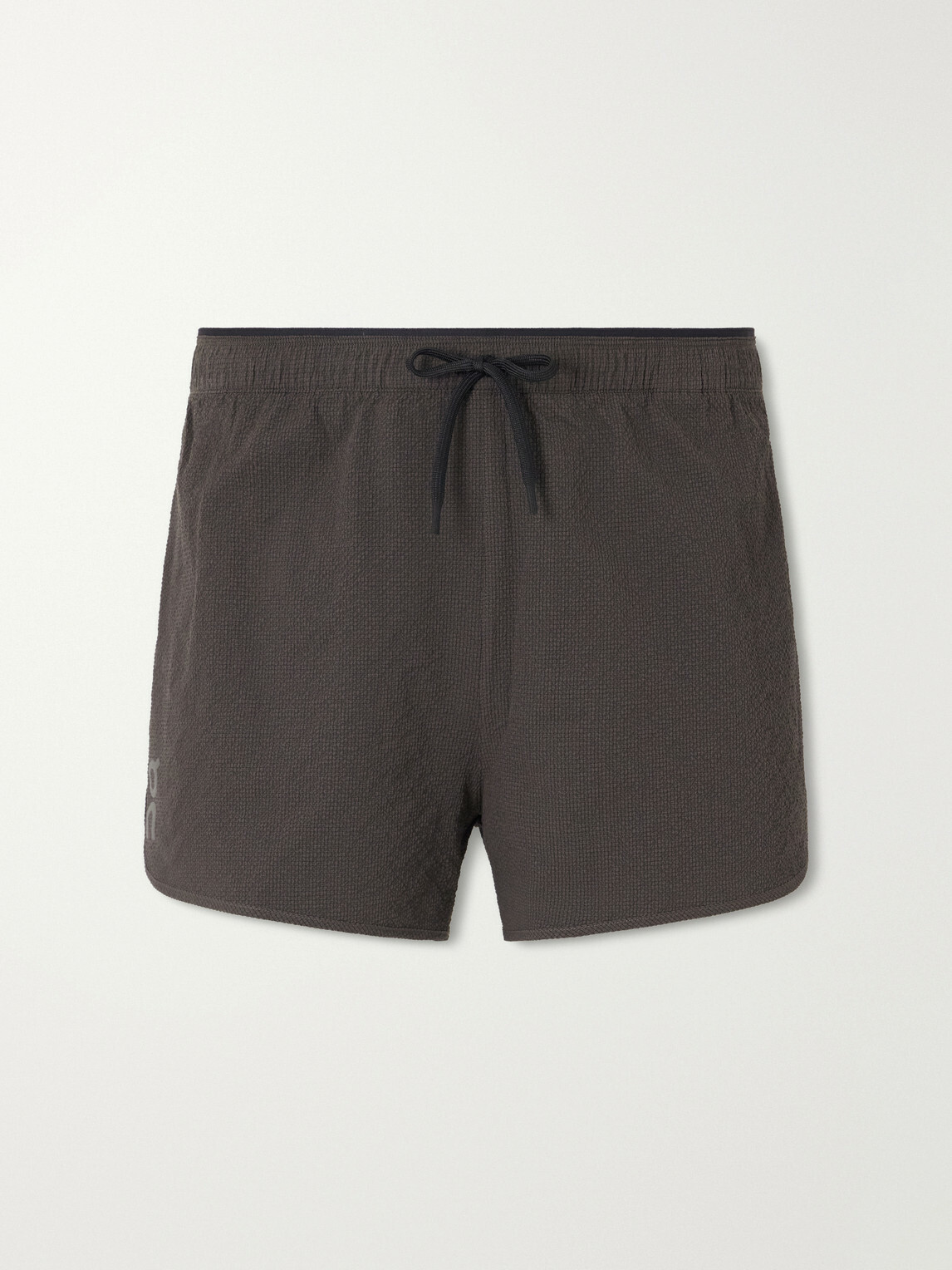 On - Performance Volt Crinkled-Jacquard Recycled-Shell Running Shorts - Brown