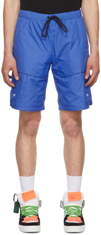 Photo: Off-White Blue Nylon Shorts