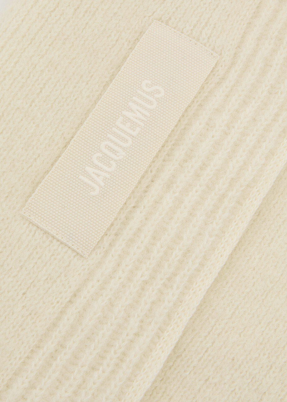 Jacquemus Le Chale Gros Grain Alpaca-blend Scarf - Off White
